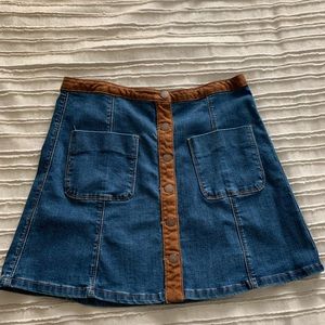 Jean button up skirt